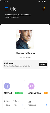 Mobile app interface mockup